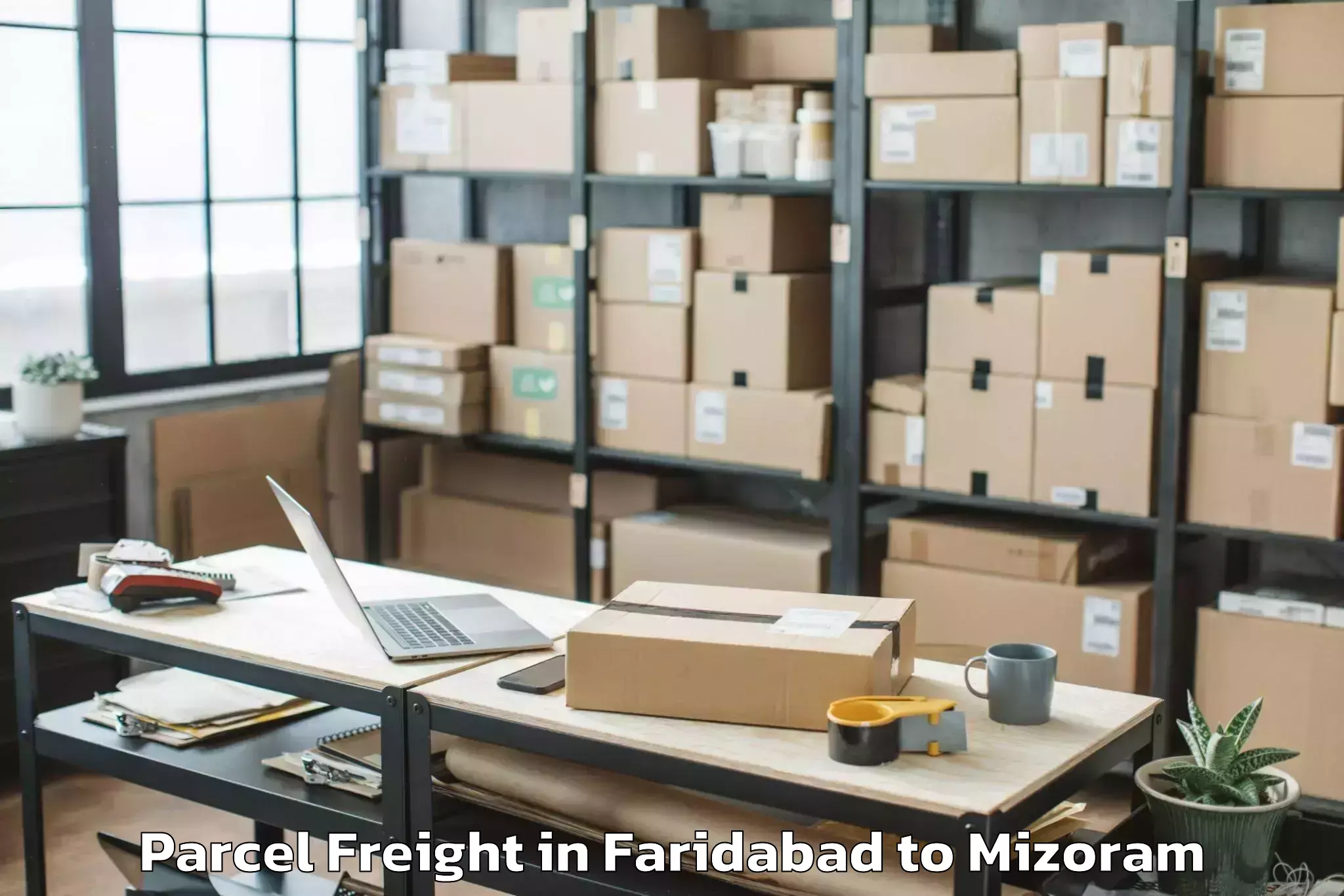 Trusted Faridabad to Saitual Parcel Freight